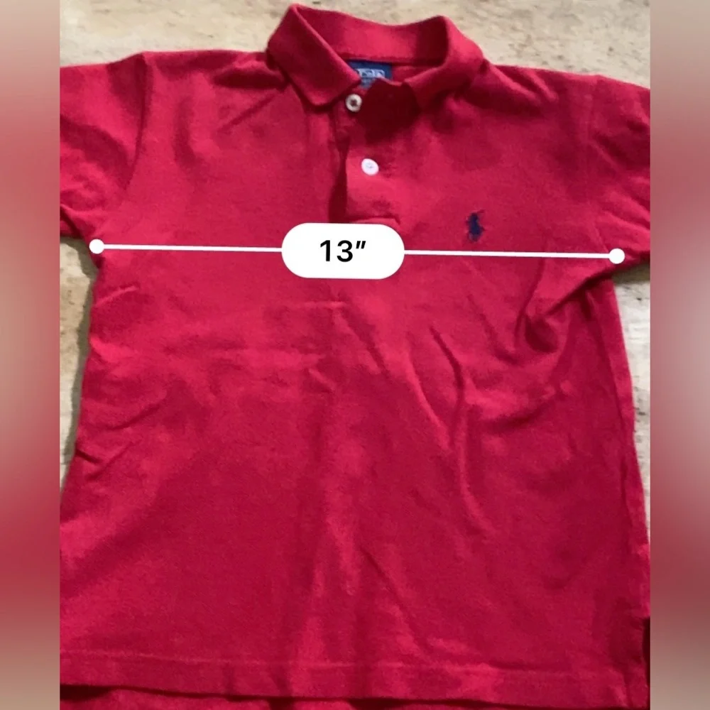 Vintage Polo by Ralph Lauren Boy’s Sz 5 Red Pique Knit Short Sleeve Polo‎
